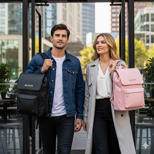 bloom urban commuter backpack – unisex lightweight travel & work bag