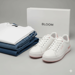 bloom classic white minimalist sneakers – women’s casual footwear for everyday comfort