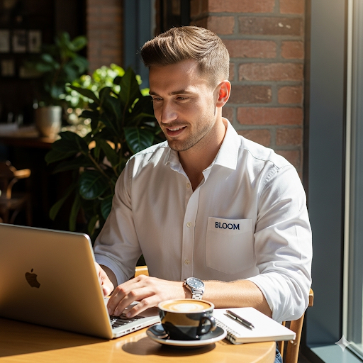 bloom slim fit oxford shirt – men’s minimalist long sleeve button down for smart casual style