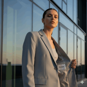 bloom classic oversized blazer – women’s minimalist outerwear for smart casual style