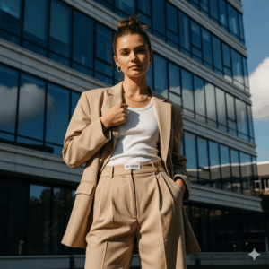 bloom high waist wide leg trousers – women’s minimalist pants for smart casual outfits
